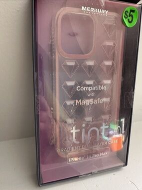 FREE with purchase of $15 +. Case for iPhone 14 Pro Max-Purple/Pink w Diamonds